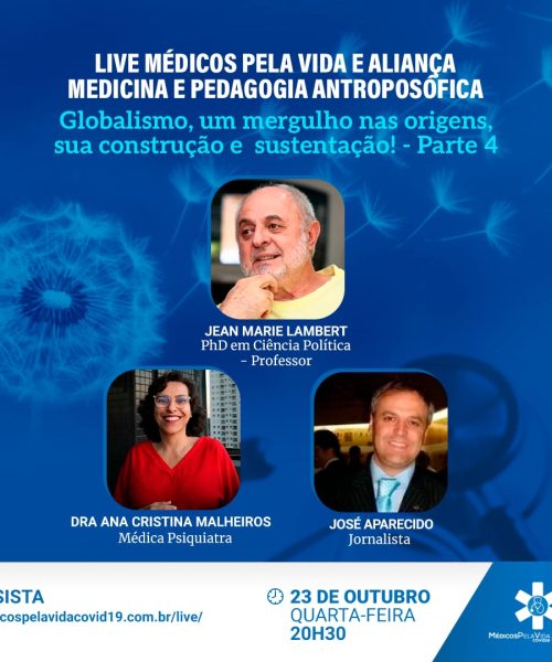 Live MPV – AM&PA – Globalismo, encerrando o mergulho nas origens, sua construção e sustentação – Fechando o ciclo, parte 4 com o Professor Jean-Marie Lambert – Quarta-feira (23) – 20h30 – Canal do MPV