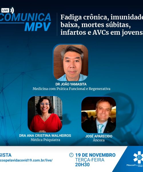 A 130ª Live Comunica MPV desta terça-feira (19) às 20h30, segue debatendo a saúde preventiva, na infância, adolescência e em adultos, com o Dr. João Yamasita