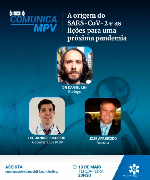 A 150ª Live Comunica MPV de terça-feira (13), às 20h30, traz informações sobre a origem do Sars-Cov-2 e as lições que a pandemia da covid-19 deixou para as futuras e muito prováveis novas pandemias